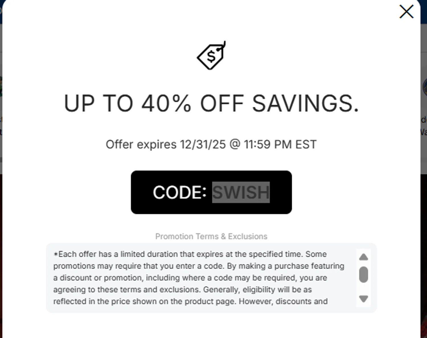 NBA promo code screenshot showing code SWISH applied at NBA checkout page. Uploaded by SimplyCodes community member DORIANGEL on Dec 22, 2025