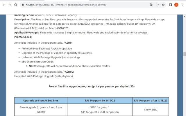 Norwegian Cruise Line checkout page showing Norwegian Cruise Line discount code box | Screenshot taken by SimplyCodes community member on Jul 21, 2023