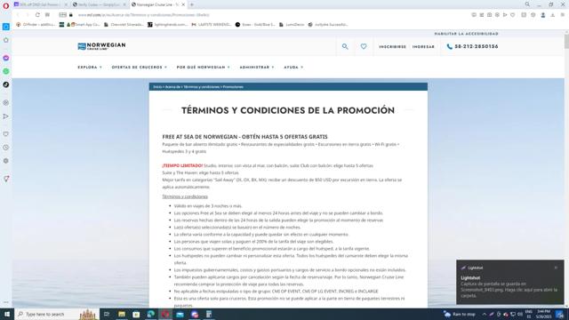 Norwegian Cruise Line checkout page showing Norwegian Cruise Line discount code box | Screenshot taken by SimplyCodes community member on May 26, 2023
