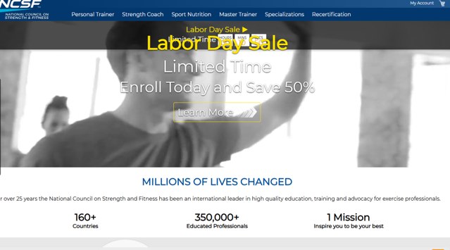 NCSF checkout page showing NCSF promo code box | Screenshot taken by SimplyCodes community member on Aug 28, 2025