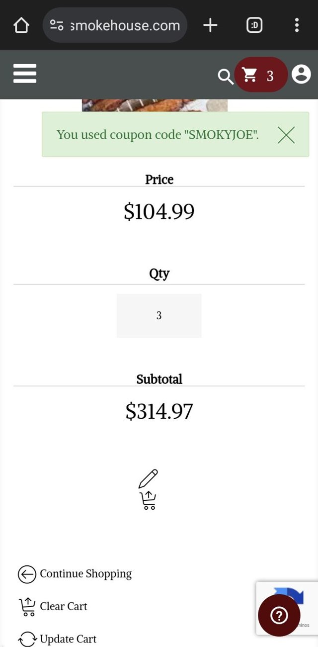 North Country Smokehouse checkout page showing North Country Smokehouse discount code box | Screenshot taken by SimplyCodes community member on Feb 7, 2024