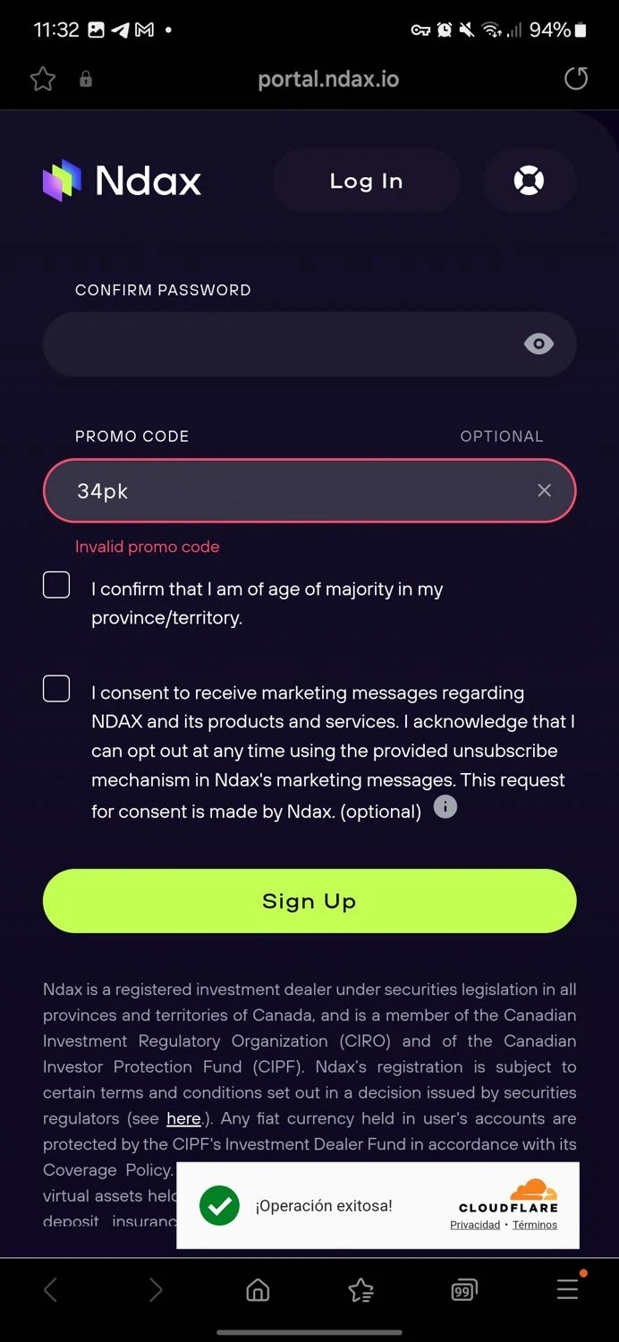 Ndax promo code screenshot showing code 34pk applied at Ndax checkout page. Uploaded by SimplyCodes community member Carbon132 on Feb 7, 2025