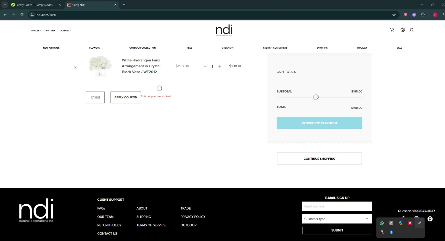 NDI promo code screenshot showing code CYBER30 applied at NDI checkout page. Uploaded by SimplyCodes community member ExtraordinaryVirtuoso281 on Dec 19, 2025