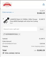 NOVEMBEROFF2024 coupon verification screenshot