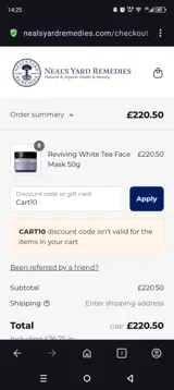 Cart10 coupon verification screenshot