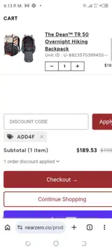Add4f coupon verification screenshot