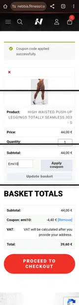 Emi10 coupon verification screenshot