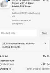 25OFF coupon verification screenshot