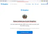 Neighbor coupon verification screenshot