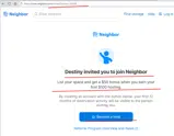Neighbor coupon verification screenshot