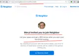 Neighbor coupon verification screenshot