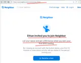 Neighbor coupon verification screenshot