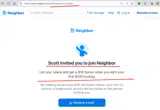 Neighbor coupon verification screenshot