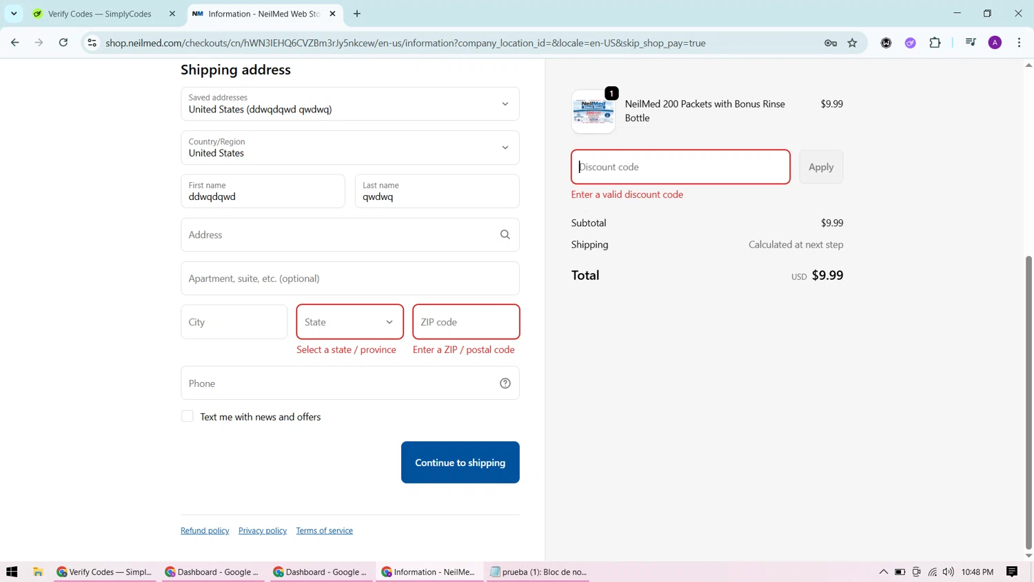 NeilMed promo code screenshot showing code MISSU25 applied at NeilMed checkout page. Uploaded by SimplyCodes community member CashChaser7272 on Sep 23, 2025