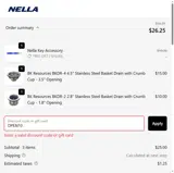 Nella Online coupon verification screenshot