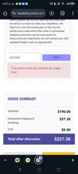 QX2OKO coupon verification screenshot
