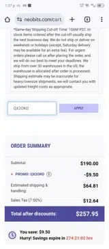QX2OKO coupon verification screenshot