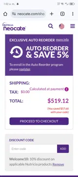 Welcome10 coupon verification screenshot