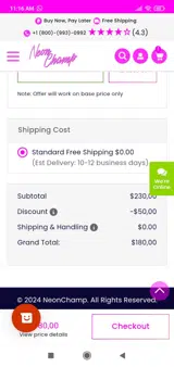 Nlneon30 coupon verification screenshot