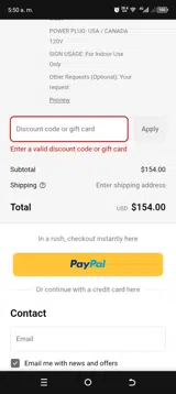 AUTUMN20 coupon verification screenshot