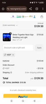 4SEP coupon verification screenshot