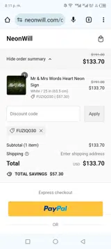 FUZIQO30 coupon verification screenshot