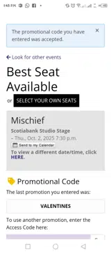 VALENTINES coupon verification screenshot