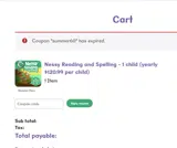 SUMMER60 coupon verification screenshot