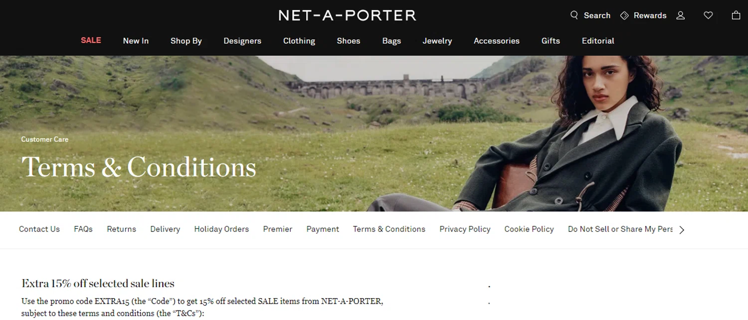 Net-A-Porter promo code screenshot showing code EXTRA15 applied at Net-A-Porter checkout page. Uploaded by SimplyCodes community member Alofoke on Dec 12, 2025