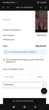 NAP10FPX coupon verification screenshot
