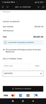 NAP10FPX coupon verification screenshot