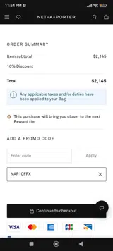 NAP10FPX coupon verification screenshot