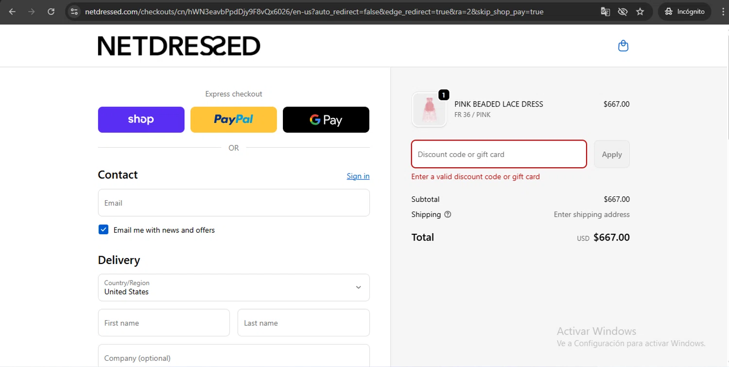 Netdressed discount code screenshot showing code DANIEL3OFF applied at Netdressed checkout page. Uploaded by SimplyCodes community member UchihaMadara on Oct 2, 2025