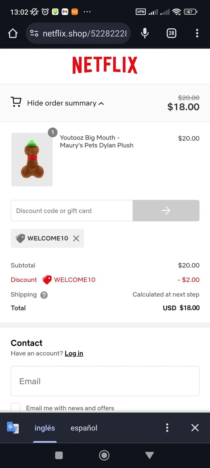 where to use Netflix promo code box