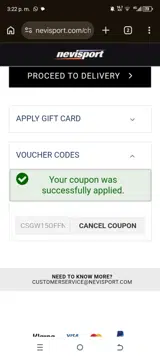 CSGW15OFFNEV coupon verification screenshot
