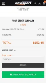 10NEVIS coupon verification screenshot
