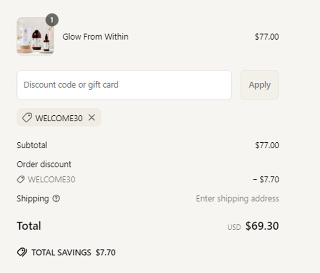 NewAge Products checkout page showing NewAge Products discount code box | Screenshot taken by SimplyCodes community member on Mar 26, 2025
