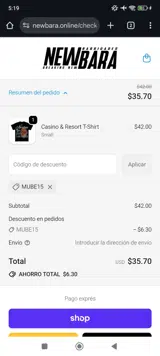 MUBE15 coupon verification screenshot