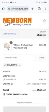 Summer10 coupon verification screenshot