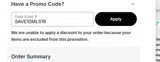 SAVE10MLS19 coupon verification screenshot