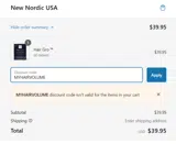 MYHAIRVOLUME coupon verification screenshot
