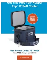 YETI0626 coupon verification screenshot