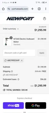 ABCFREESHIP coupon verification screenshot