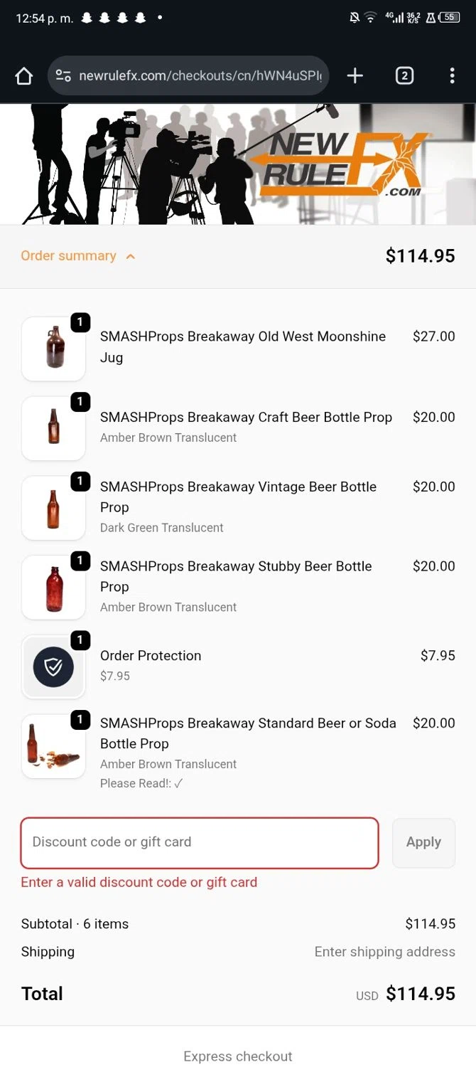NewRuleFX.com discount code screenshot showing code HAUNT2025 applied at NewRuleFX.com checkout page. Uploaded by SimplyCodes community member Nickurtdale on Nov 4, 2025