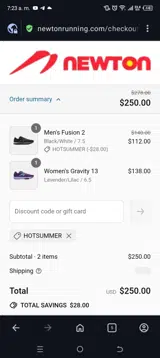 Hotsummer coupon verification screenshot