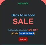 BacktoSchool coupon verification screenshot