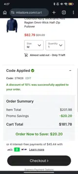 New York City FC coupon verification screenshot