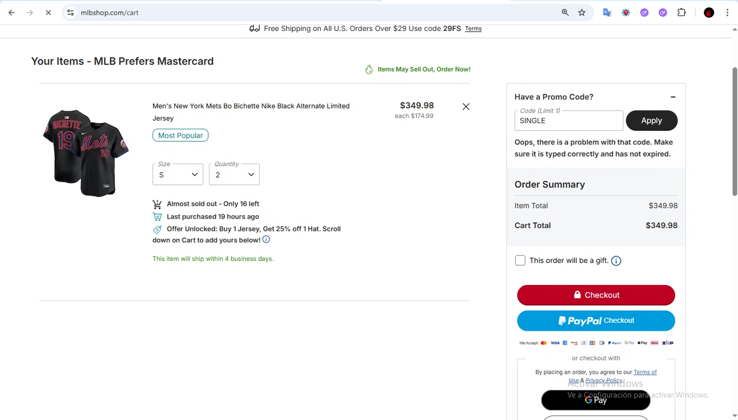 New York Mets promo code screenshot showing code single applied at New York Mets checkout page. Uploaded by SimplyCodes community member Francisco01 on Feb 3, 2026