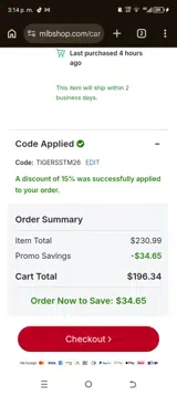 New York Mets coupon verification screenshot