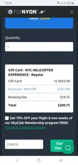 LDW50 coupon verification screenshot
